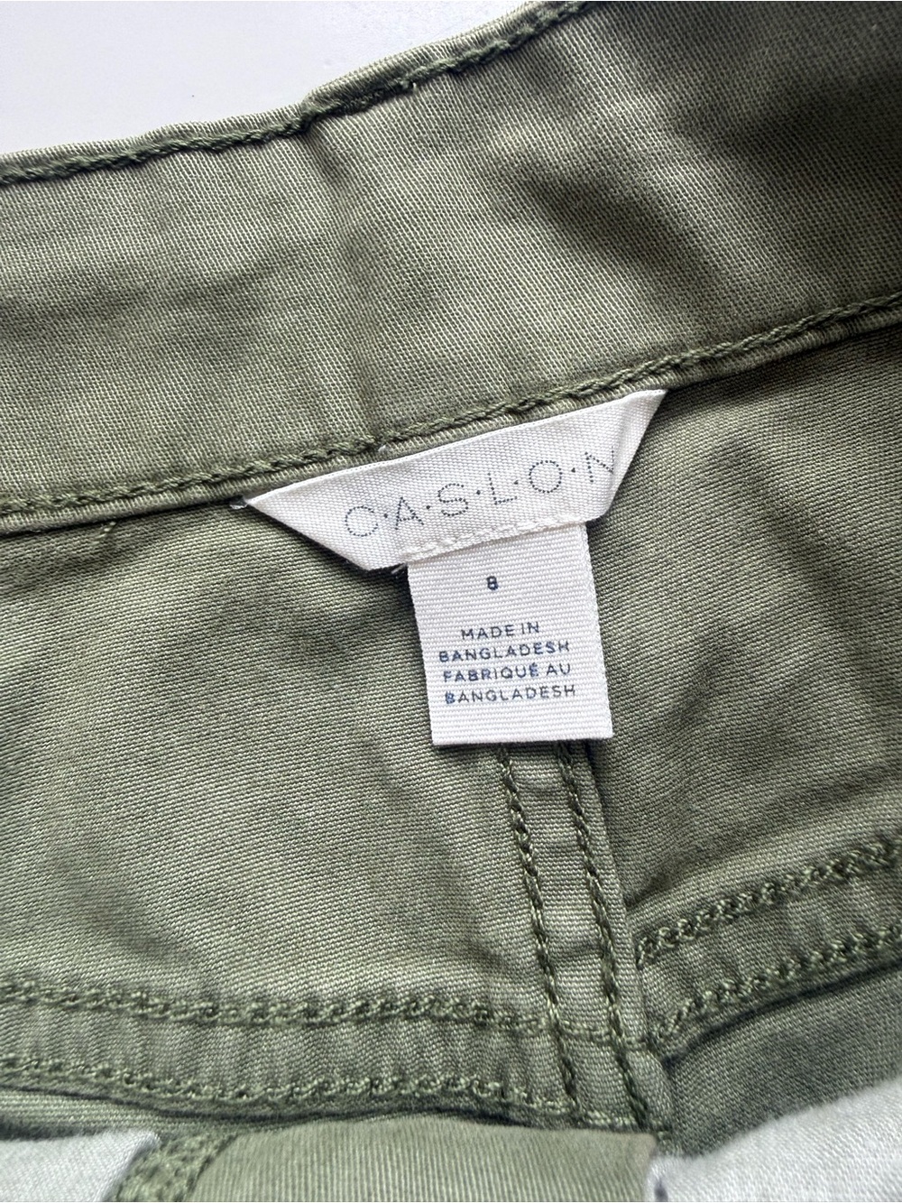Caslon Ultra High Rise Green Twill Pants size 8 - Picture 7 of 8